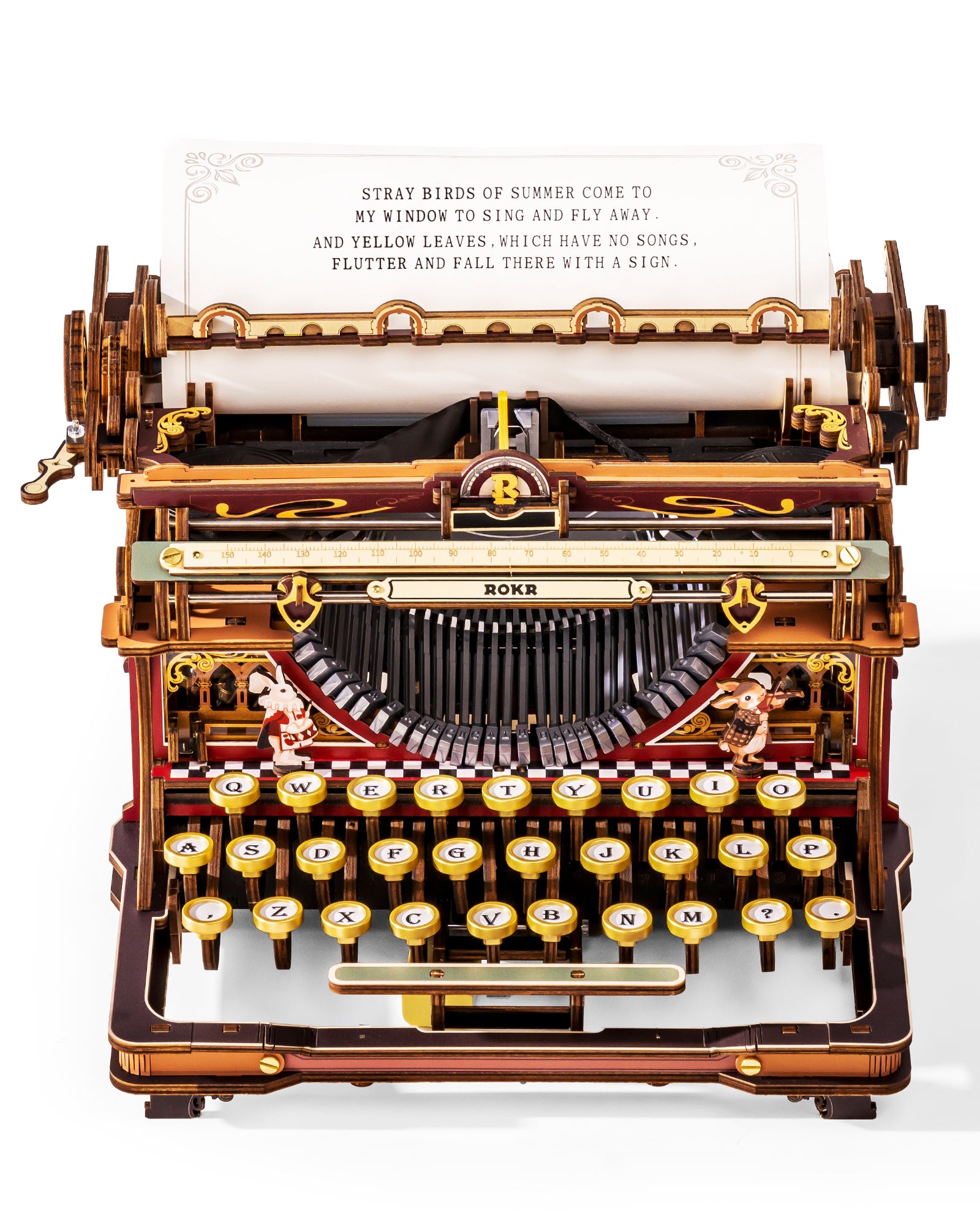 Vintage Typewriter Pro – Mechanical Wooden Model Kit