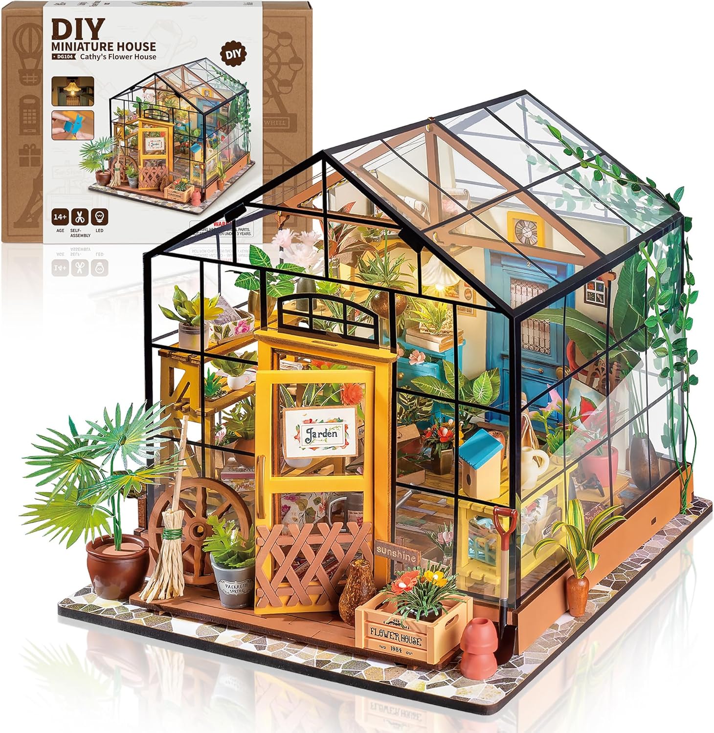 Cathy’s Flower House – DIY Miniature Greenhouse Kit