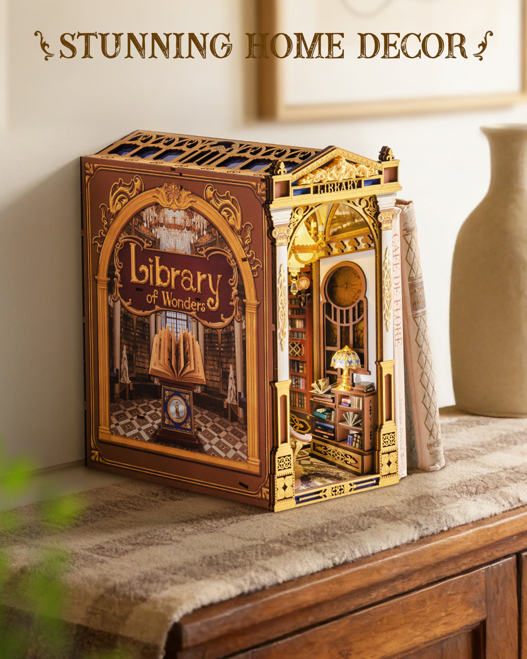 Wonderful Library Book Nook – DIY Model Kit