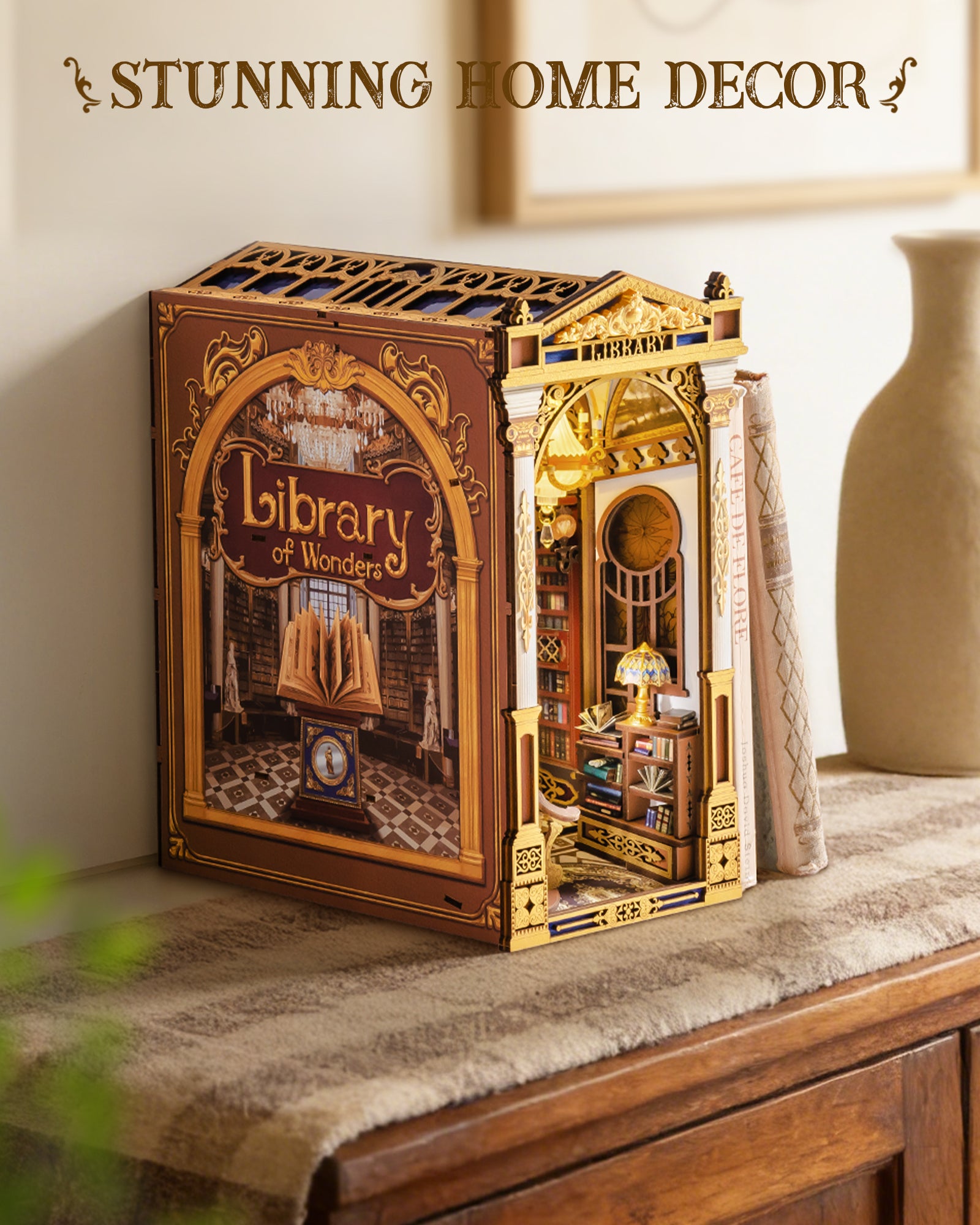 Wonderful Library Book Nook – DIY Model Kit