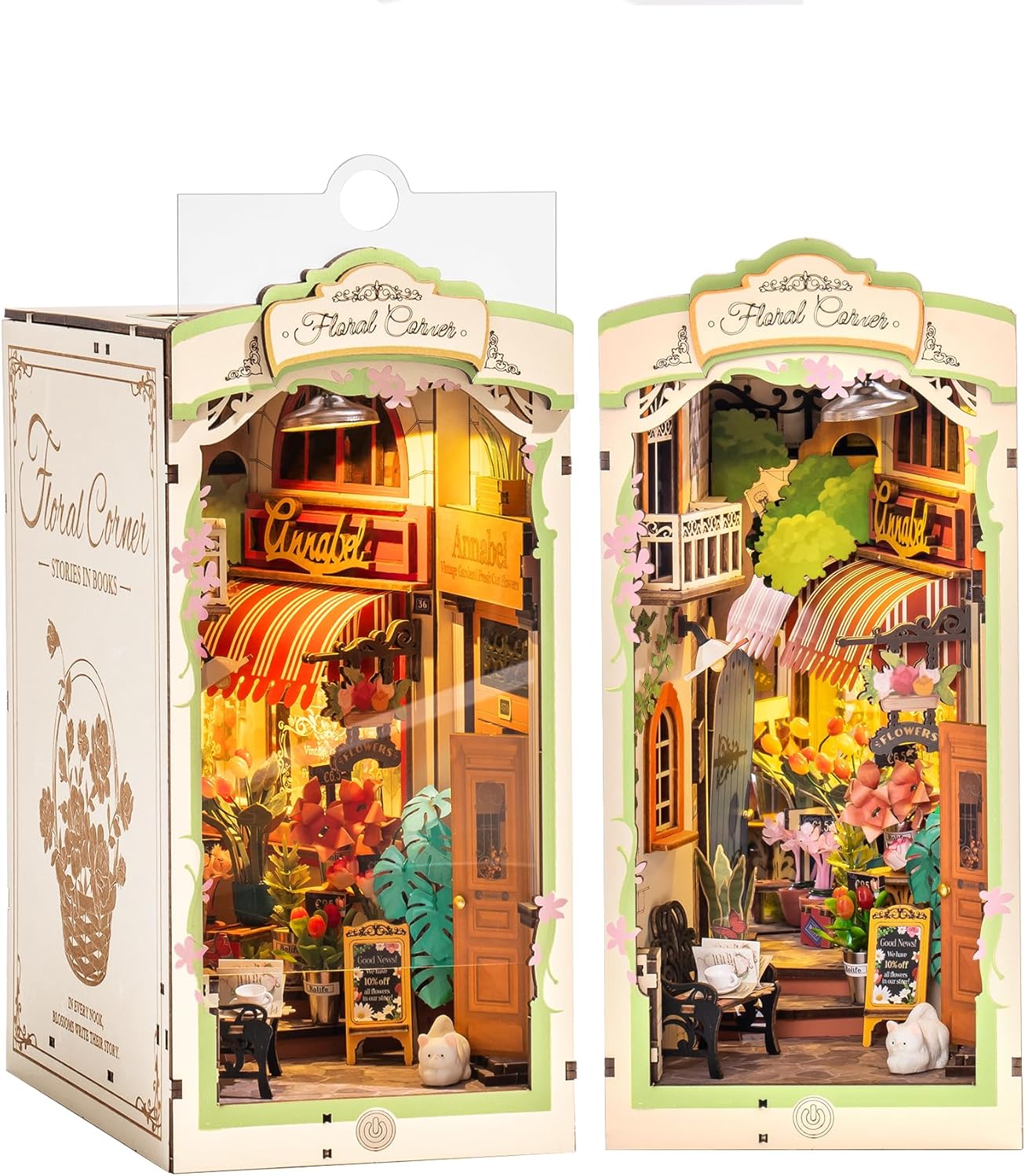 Floral Corner Book Nook – DIY Model Kit