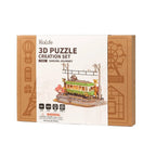 Sakura Journey Tram – 3D Wooden Puzzle Kit