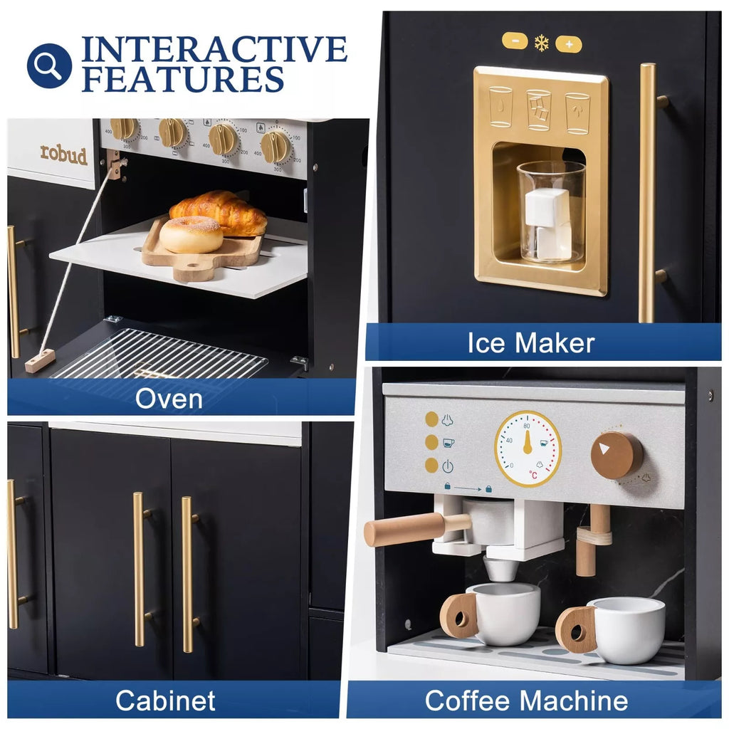Wooden Play Kitchen – Kids Role Play Set