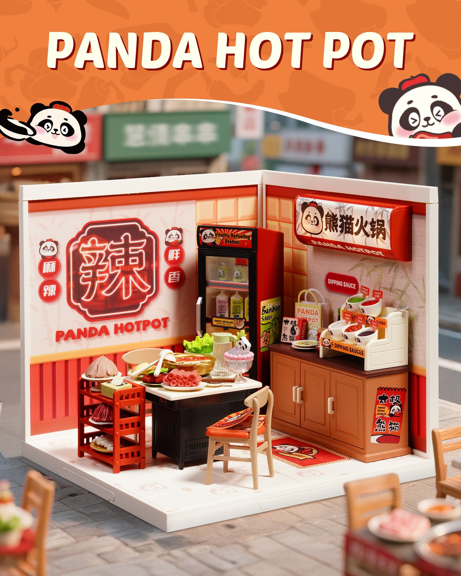 Panda Hot Pot Restaurant – DIY Miniature House Kit