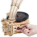 Classic Gramophone (Electric Version) – 3D Wooden Puzzle Kit