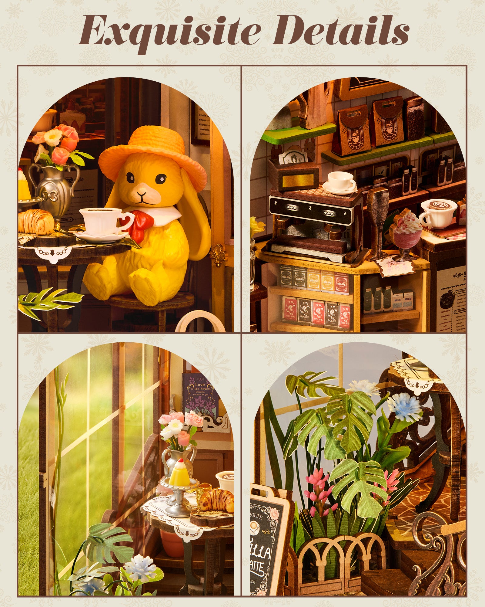 Holiday Café Book Nook – DIY Miniature Kit
