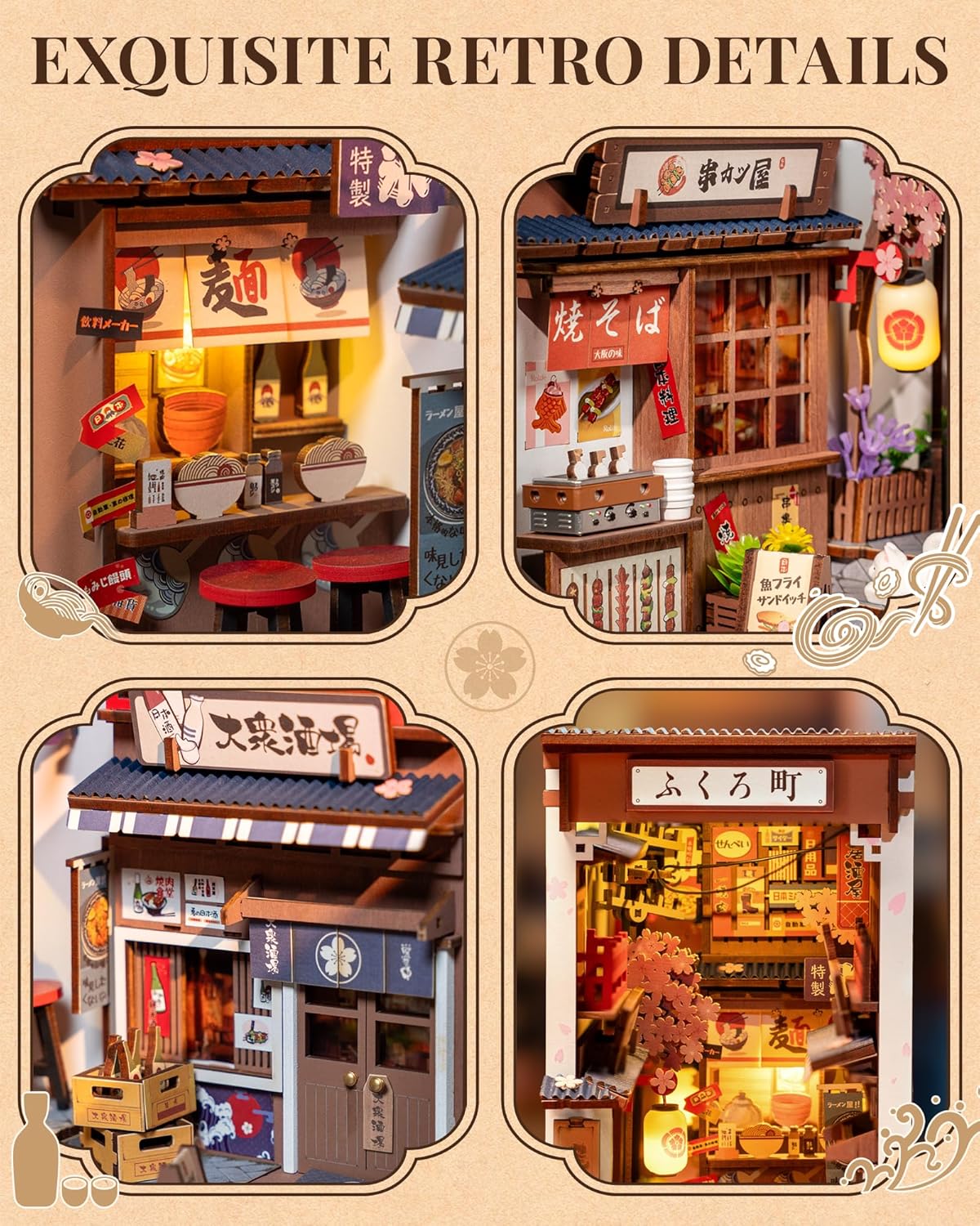 Sakura Sake Street Book Nook – DIY Model Kit
