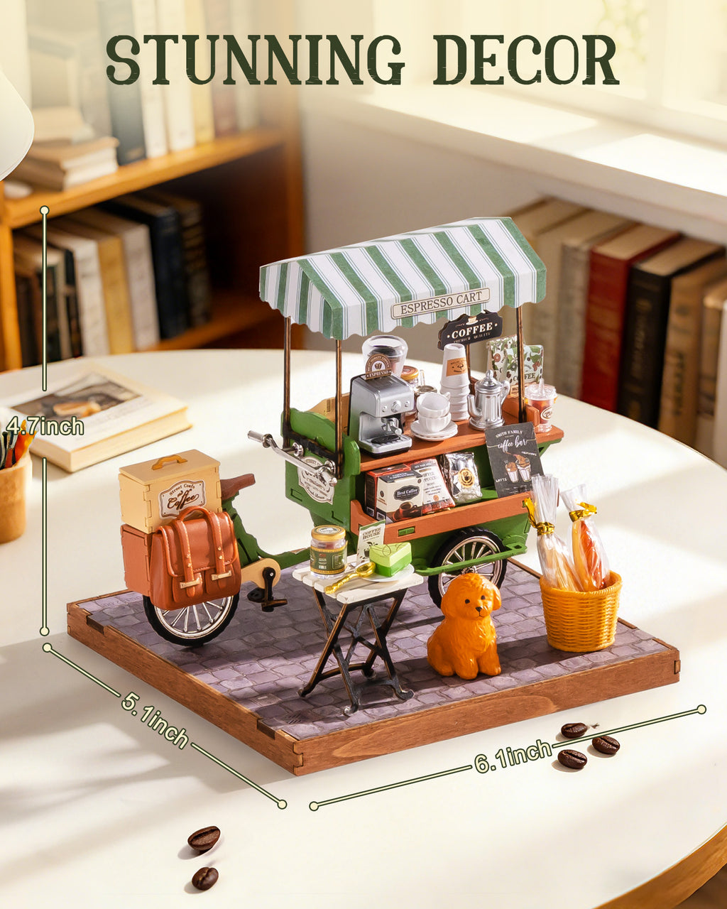 Aromatic Coffee Cart – DIY Miniature House Kit
