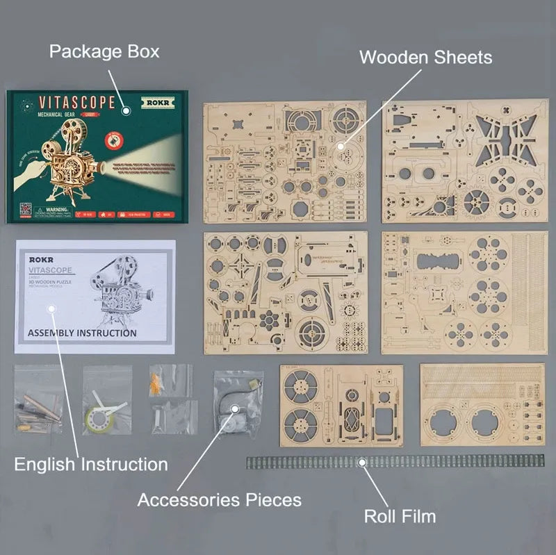 Vitascope Projector – DIY Mechanical Model Kit
