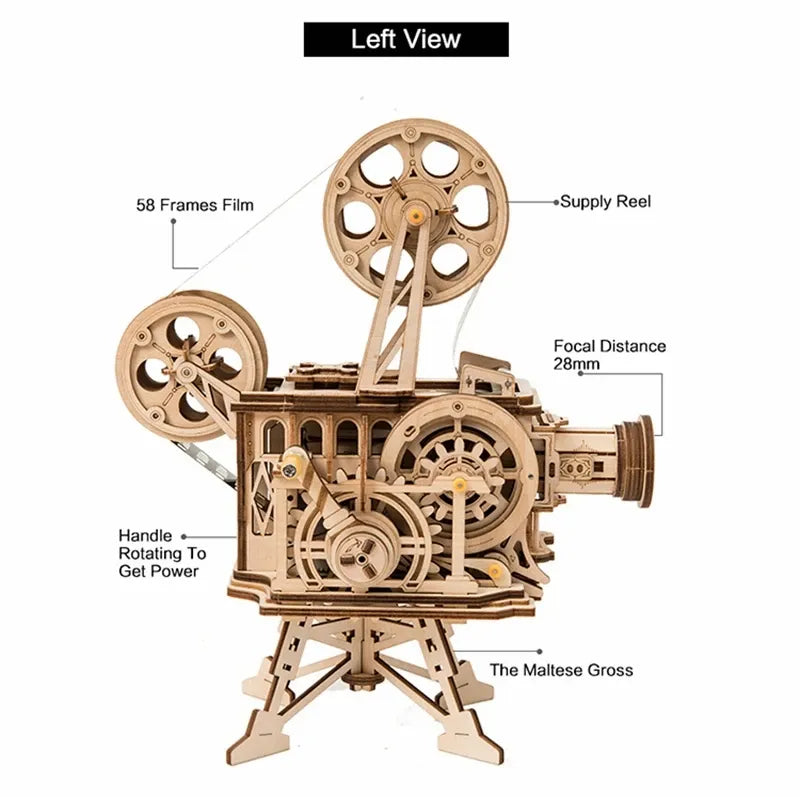 Vitascope Projector – 3D Wooden Model Kit