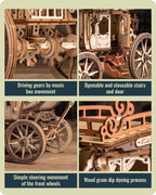 Stagecoach Music Box – Wooden Model Kit