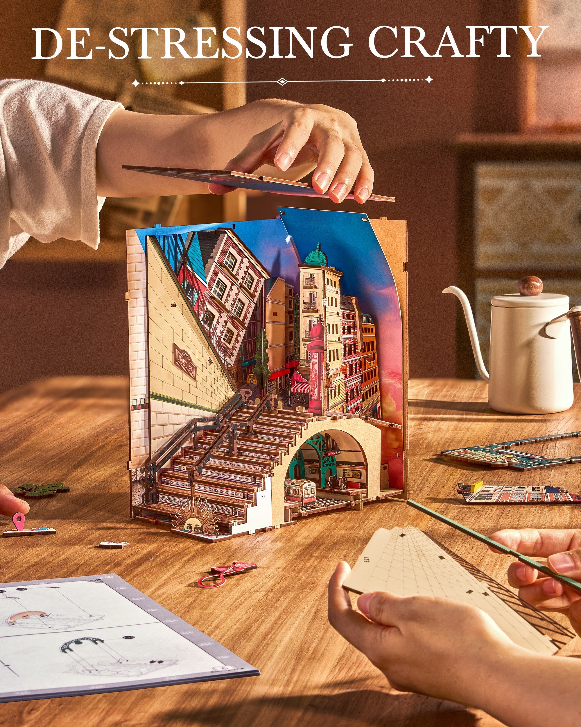 Urban Street Subway Book Nook – DIY Model Kit
