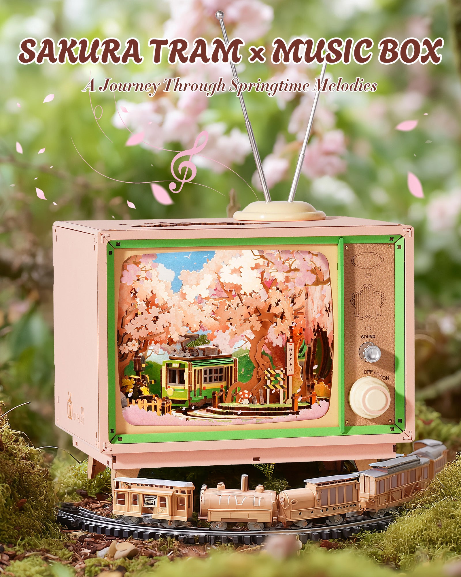 Sakura Melody Tram – Mechanical Wooden Model Kit
