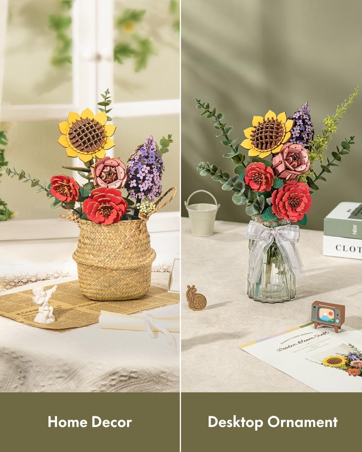 Forever Flower Bouquet – Wooden Model Kit – Voyza