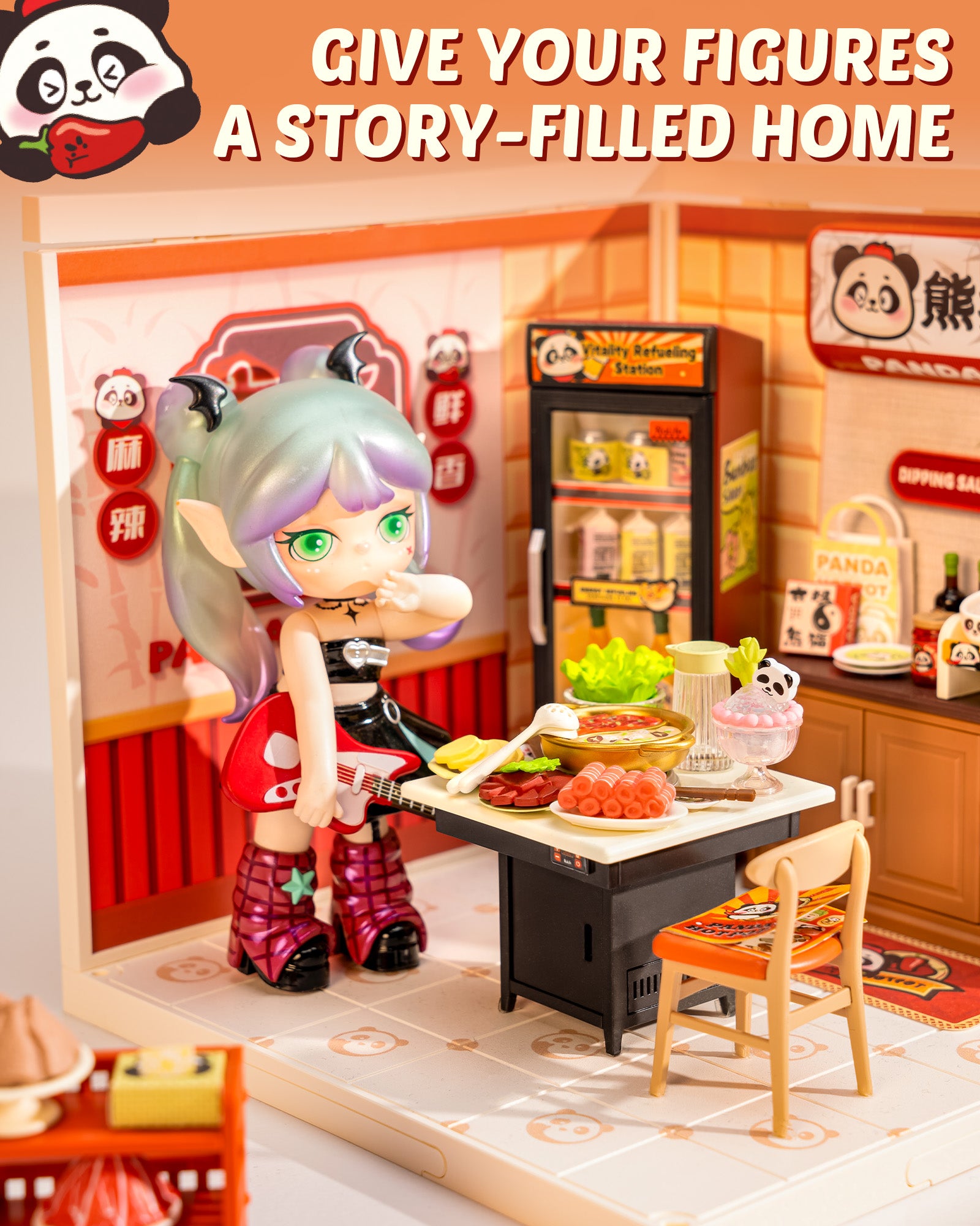 Panda Hot Pot Restaurant – DIY Miniature House Kit