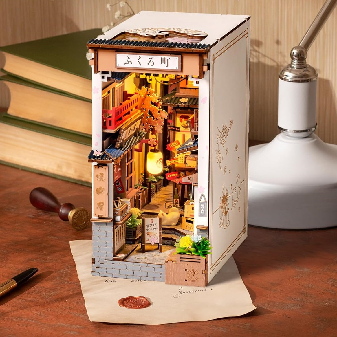 Sakura Sake Street Book Nook – DIY Model Kit
