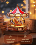 Classic Carousel Music Box – Wooden Model Kit