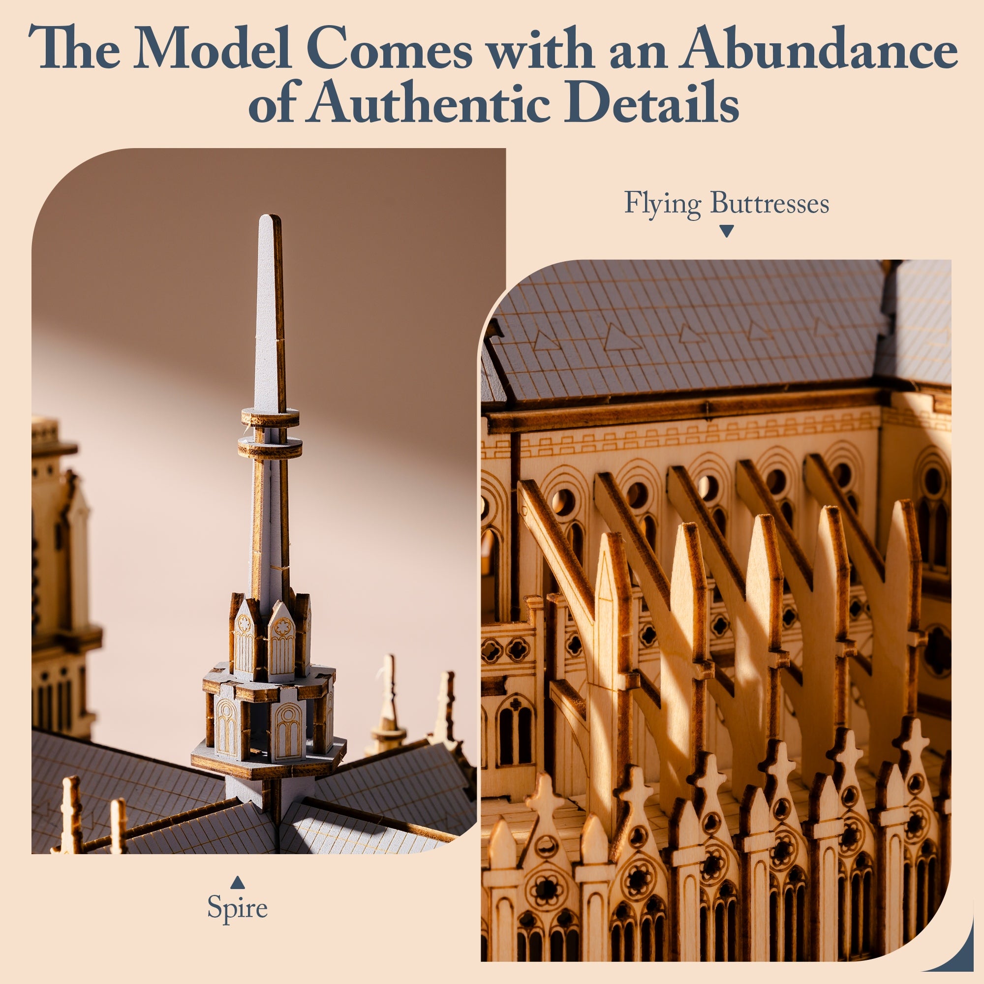 Paris Cathedral – Wooden Architecture Model Kit