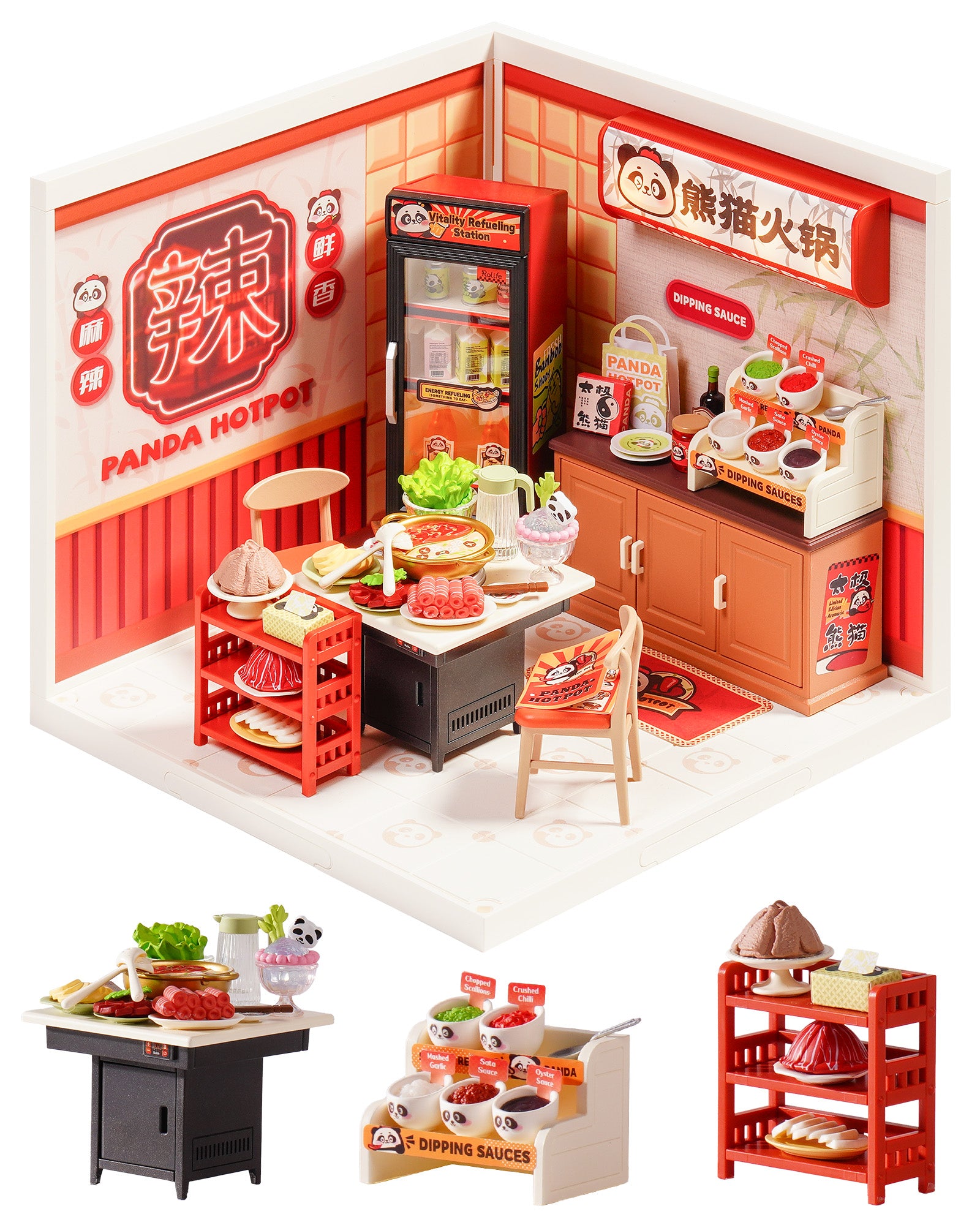 Panda Hot Pot Restaurant – DIY Miniature House Kit