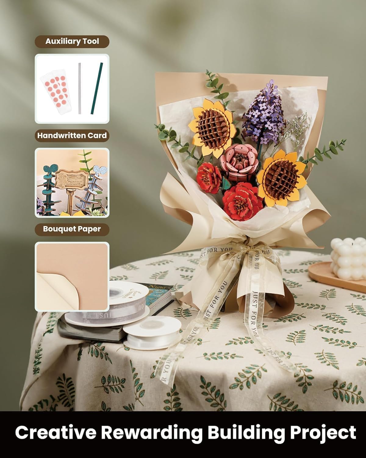 Forever Flower Bouquet – Wooden Model Kit