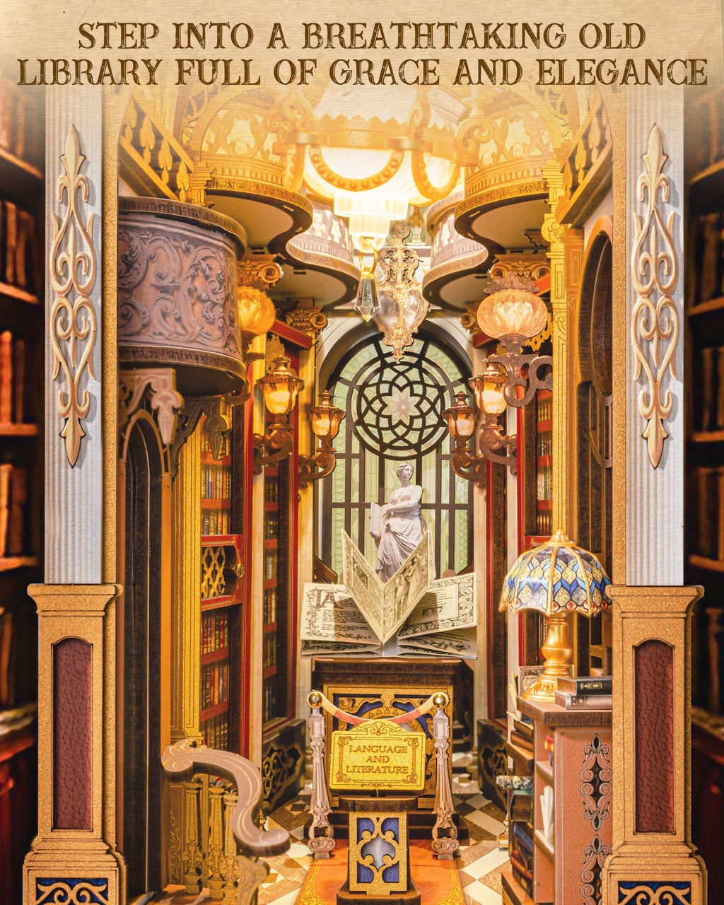 Wonderful Library Book Nook – DIY Model Kit
