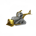 Metal Time Graceful CAT Bulldozer - DIY Metal Model Kit