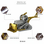 Metal Time Graceful CAT Bulldozer - DIY Metal Model Kit