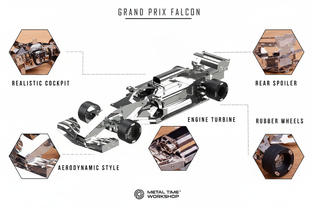 Metal Time Grand Prix Falcon - DIY Metal Model Kit