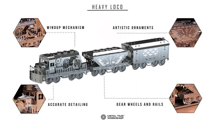Metal Time Heavy Loco Freight Train – DIY Metal Model Kit