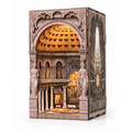 Minicity Pantheon DIY Book Nook Kit featuring an illuminated miniature Roman temple with a decorative dome, classical statues and ornate columns