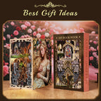 Minicity Sleeping Beauty DIY book nook presented as a fairytale gift for book lovers, fantasy fans and miniature collectors
