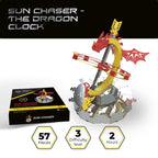 Metal Time Sun Chaser Dragon Style Desk Clock - DIY Metal Model Kit