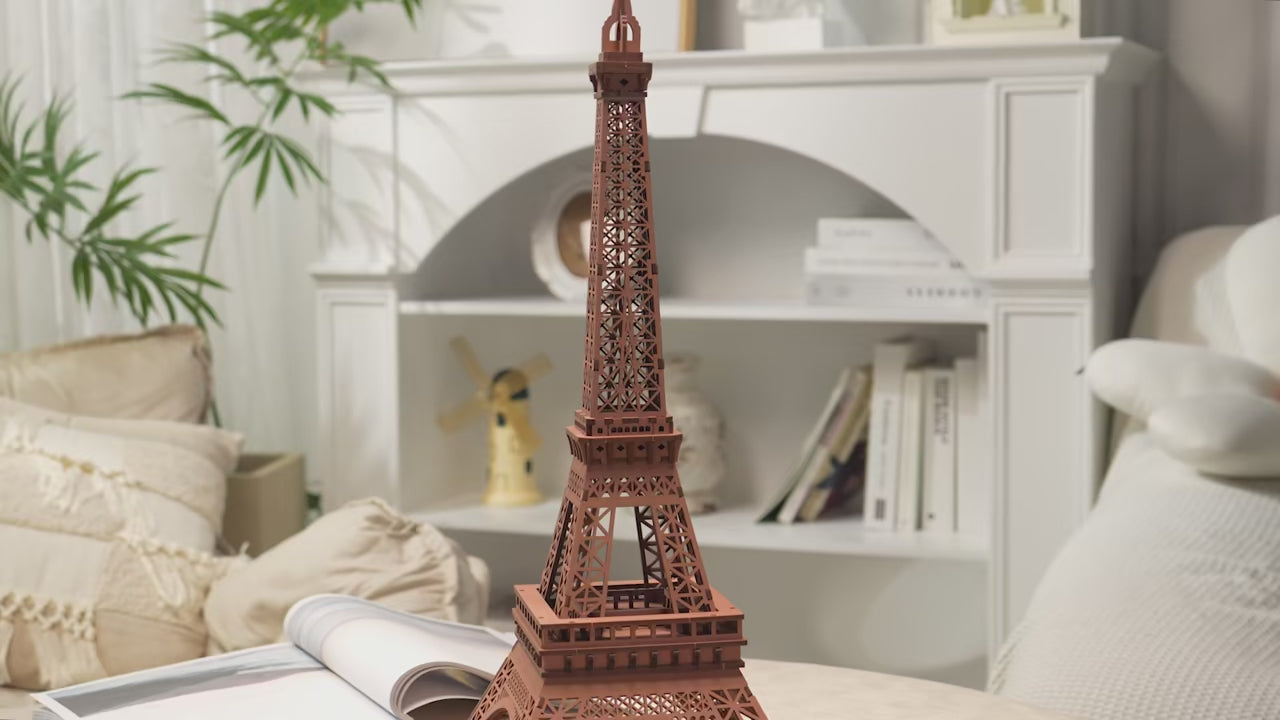 Eiffel Tower Night Edition – 3D Wooden Puzzle Kit