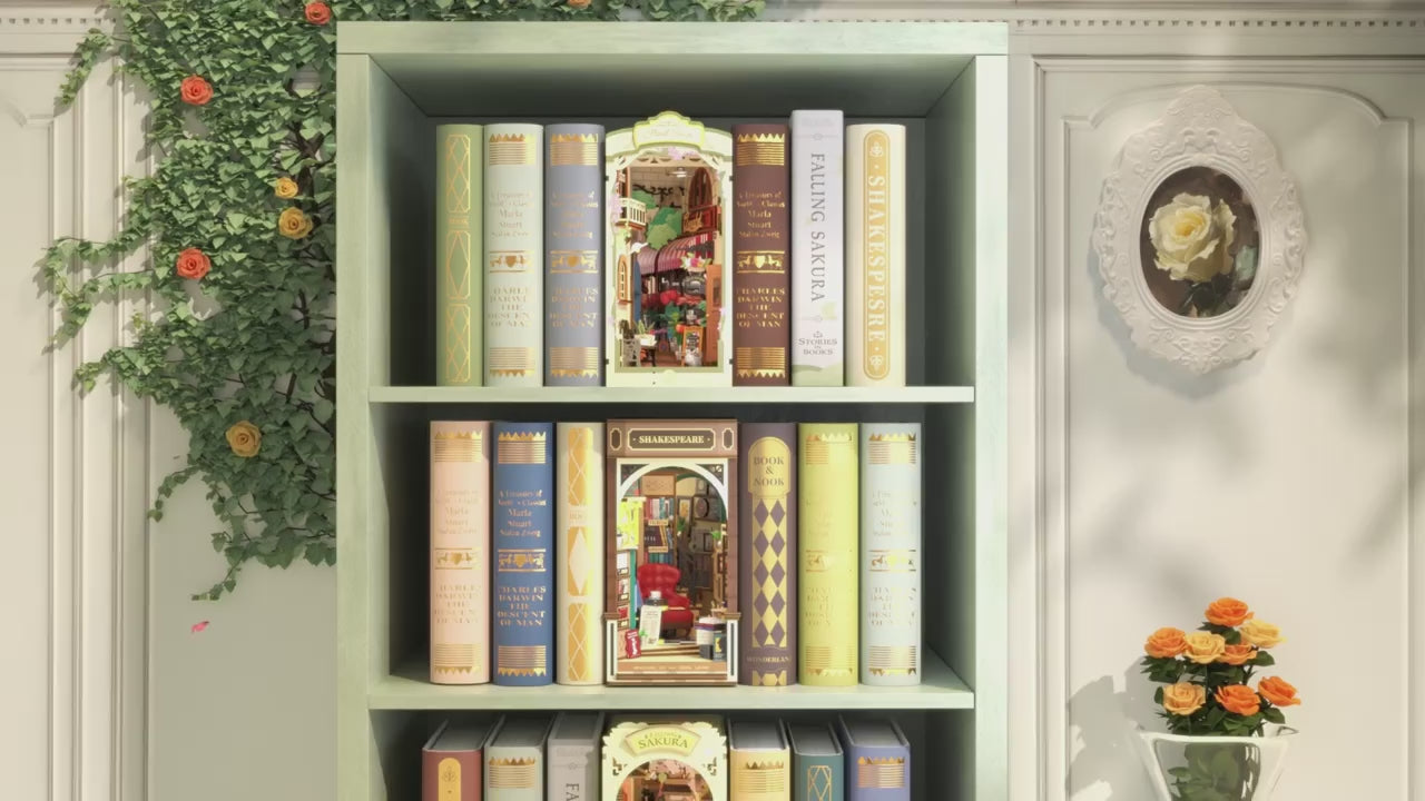 Floral Corner Book Nook – DIY Model Kit