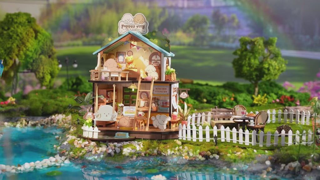 Puppy’s Cozy Villa – DIY Miniature House Kit