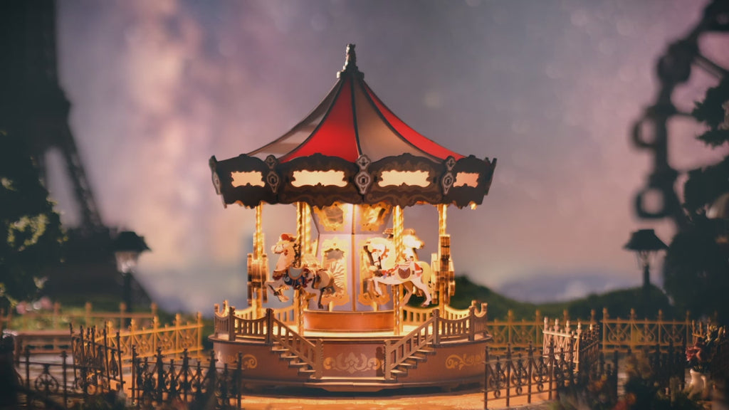 Classic Carousel Music Box – Wooden Model Kit