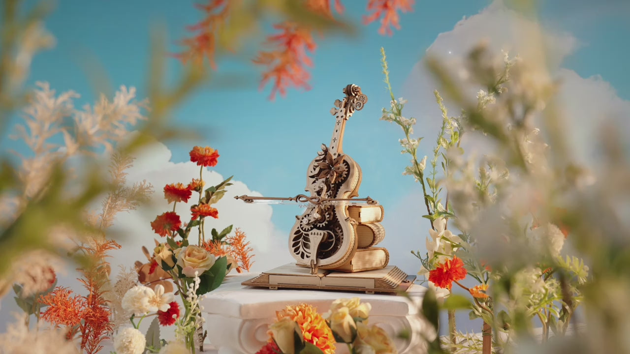 Enchanted Cello Music Box – DIY Mechanical Model Kit