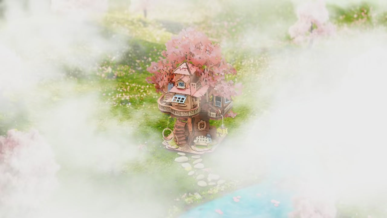 Sakura Tree House – DIY Wooden Model Kit