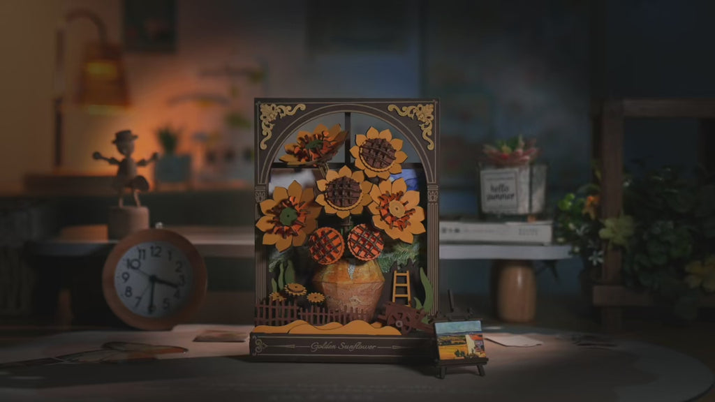 Golden Sunflower – DIY Wooden Wall Art Kit