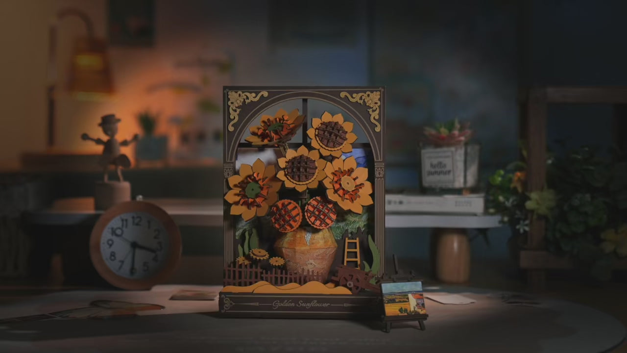 Golden Sunflower – DIY Wooden Wall Art Kit