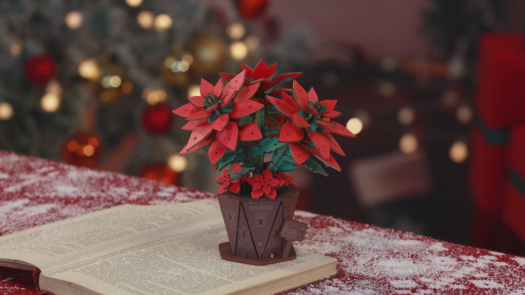 Poinsettia – DIY Wooden Flower Bouquet Kit