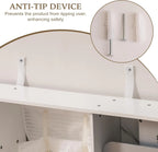 ROBUD kids play kitchen with anti-tip device for securing the wooden kitchen safely in place