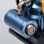 ROKR Air Radar miniature mechanical model close-up showing the blue cylindrical energy supply component, metallic pipe and detailed housing