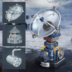 ROKR Air Radar mechanical model overview highlighting the radar dish assembly, rotating gear mechanism and cylindrical energy supply component