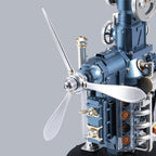 ROKR Beacon Tower close-up of the three-blade propeller and detailed industrial tower body with visible rotating mechanical components