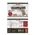 ROKR Legato C18 LQM02 Justice Guard DIY mechanical model kit packaging showing the completed wooden model, 123 pieces and recommended age of 14+