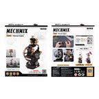 ROKR MECHMIX Thermo Engine CGM03 DIY mechanical model kit packaging showing the completed engine, 58-piece set and product specifications