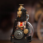 ROKR Thermo Engine close-up showing the glowing orange cylinder, connecting rod and rotating mechanical components