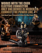 ROKR Thermo Engine connected to compatible Industrial City mechanical models using a separate power connector system