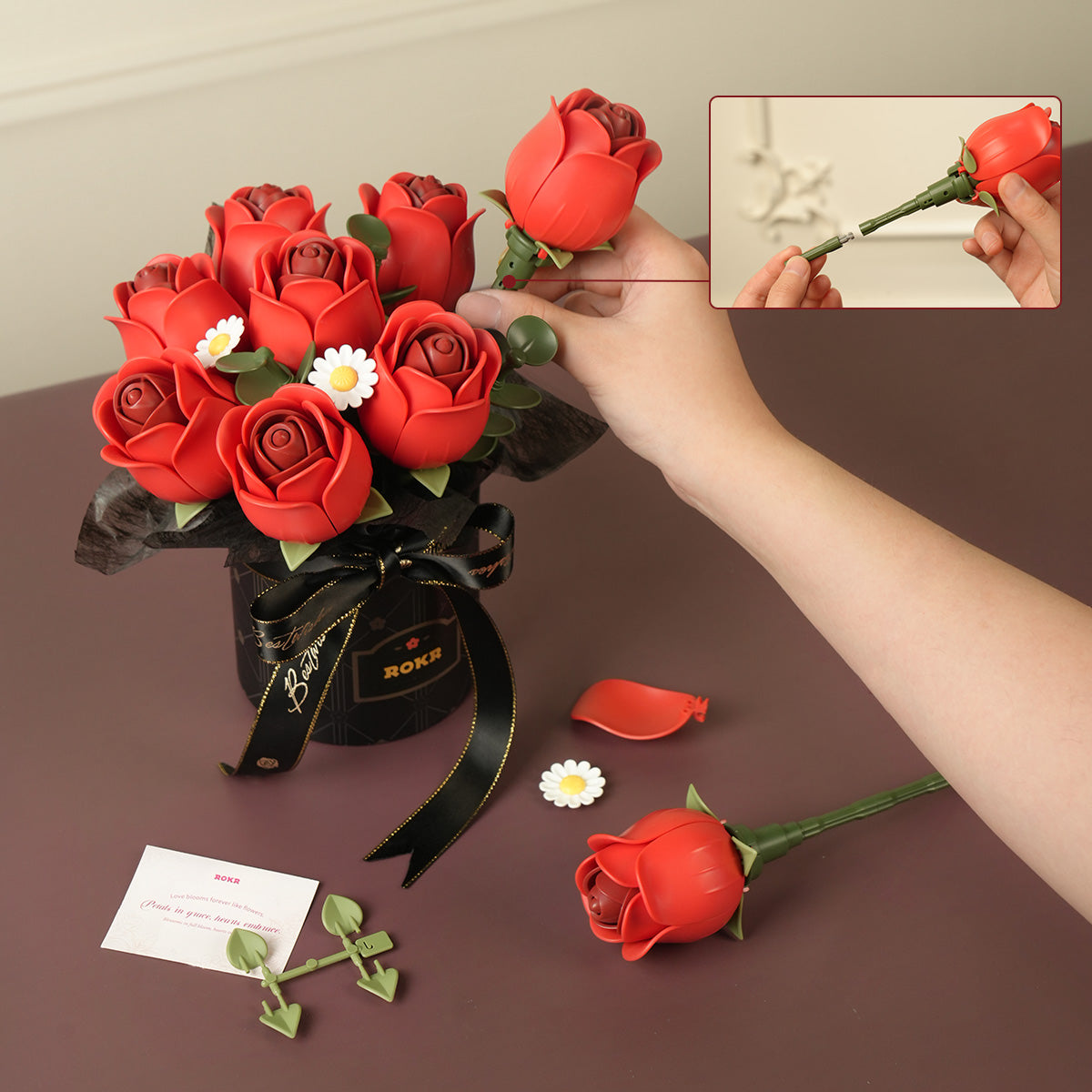 Red Rose Bouquet – DIY Flower Bouquet Kit